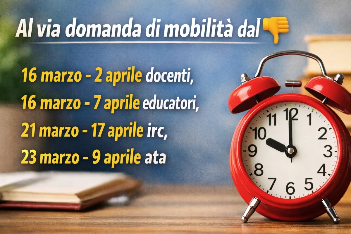 Ordinanza sulla mobilità personale docente, educativo e ATA -anno scolastico  2026/27